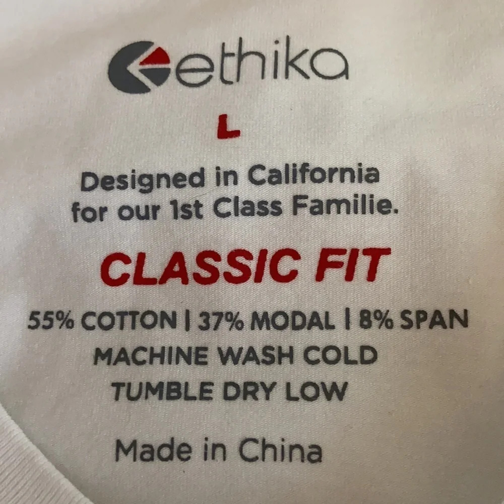Ethika Crew Neck Short Sleeve Metallic Pink Logo Print Classic Fit T Shirt - LG - Picture 4 of 5